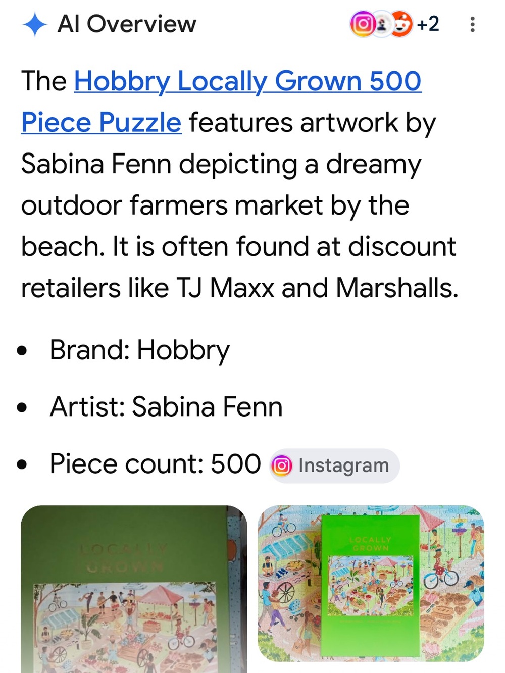 Locally Grown 500-Piece Puzzle - Green - Picture 3 of 10